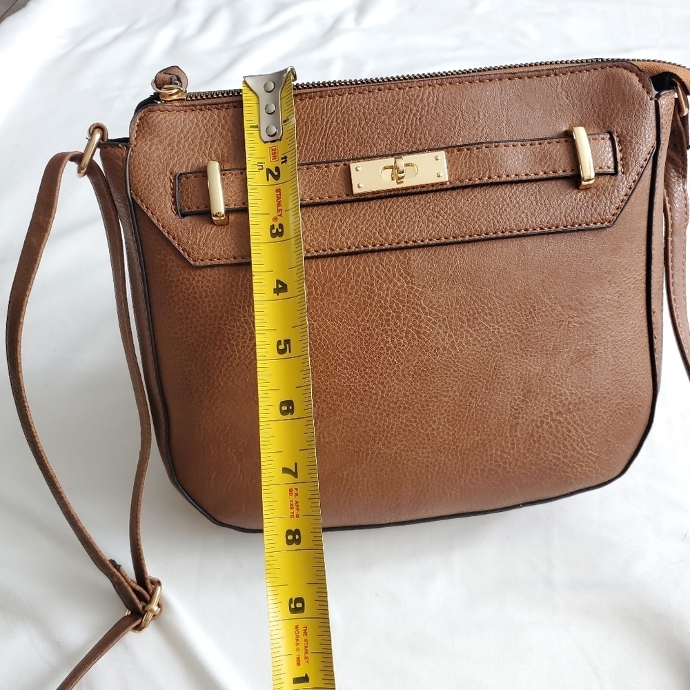 Caramel Brown Crossbody Sling Bag - Picture 7 of 12